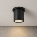 Kuzco Nordic 4-inch 10W outdoor LED cylinder ceiling mount light in black