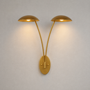 two-light steel frame wall sconce
