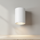 Prestige Lighting Kuzco Nordic 5 in 15W Outdoor LED Cylinder Ceiling Light in Aluminium and Clear Glass, front view
